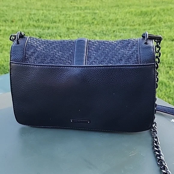 Rebecca Minkoff Love Chevron Quilt Black Leather Crossbody Bag - Picture 3 of 14